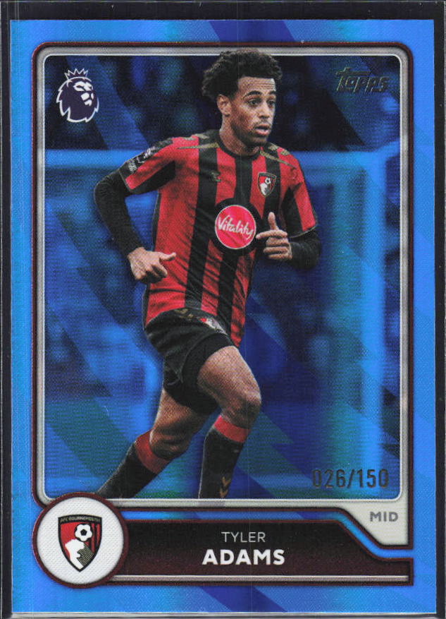 2026-27 Topps Premier League Tyler Adams #52 Blue /150 – framsida