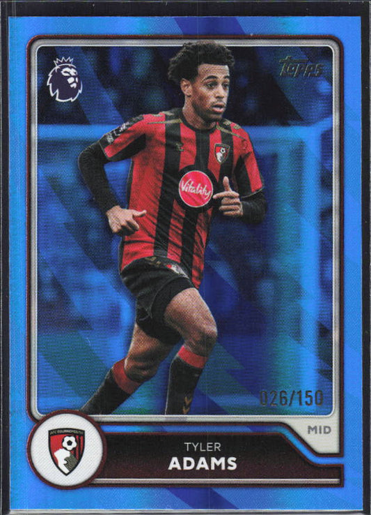 2026-27 Topps Premier League Tyler Adams #52 Blue /150 – framsida