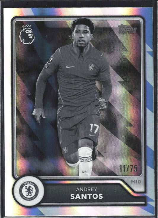 2026-27 Topps Premier League Andrey Santos #98 Black & White /75 – framsida