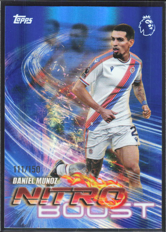 2026-27 Topps Premier League Daniel Muñoz #NB9 Nitro Boost Blue /150 – framsida