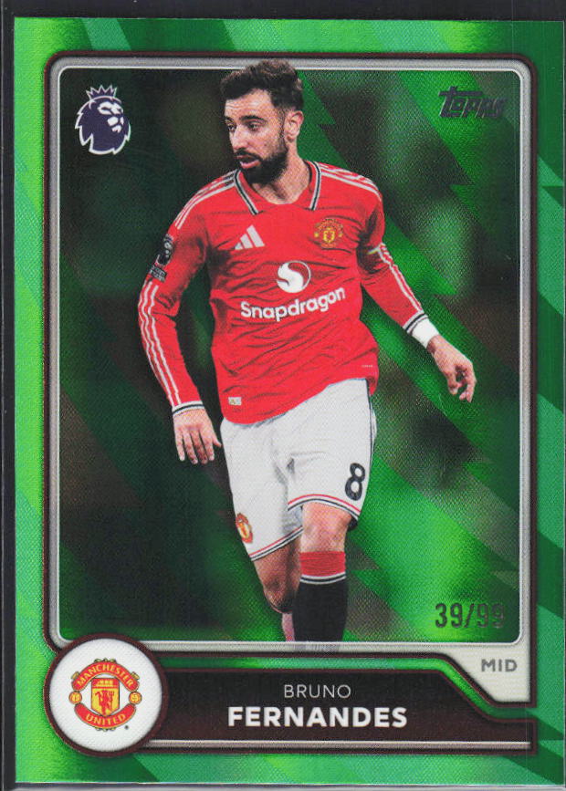 2026-27 Topps Premier League Bruno Fernandes #196 Green /99 – framsida