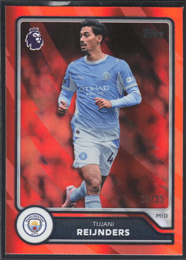 2026-27 Topps Premier League Tijjani Reijnders #180 Orange /25 – framsida