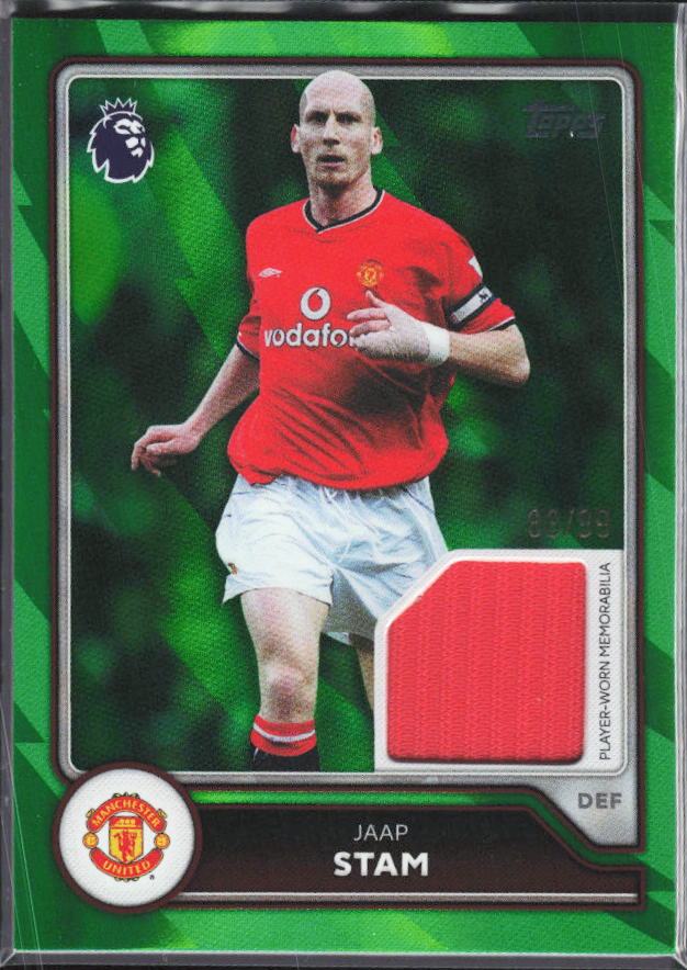 2026-27 Topps Premier League Jaap Stam #BR-JS Relic Green /99 – framsida