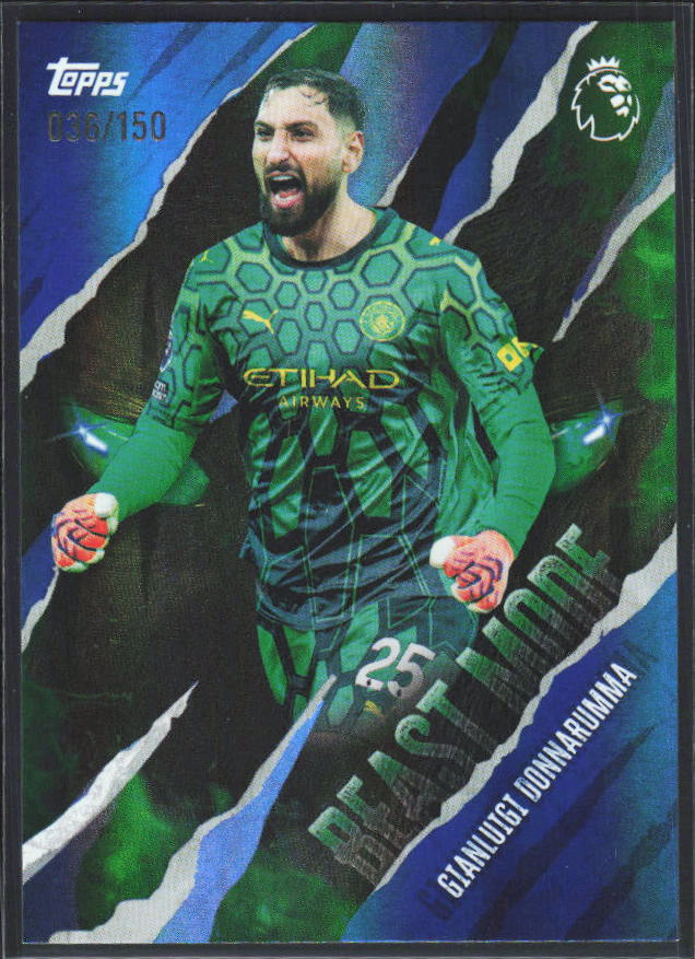 2026-27 Topps Premier League Gianluigi Donnarumma #BM16 Beast Mode Blue /150 – framsida