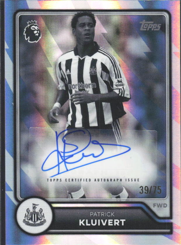 2026-27 Topps Premier League Patrick Kluivert #BA-PK Autograph Black & White /75 – framsida