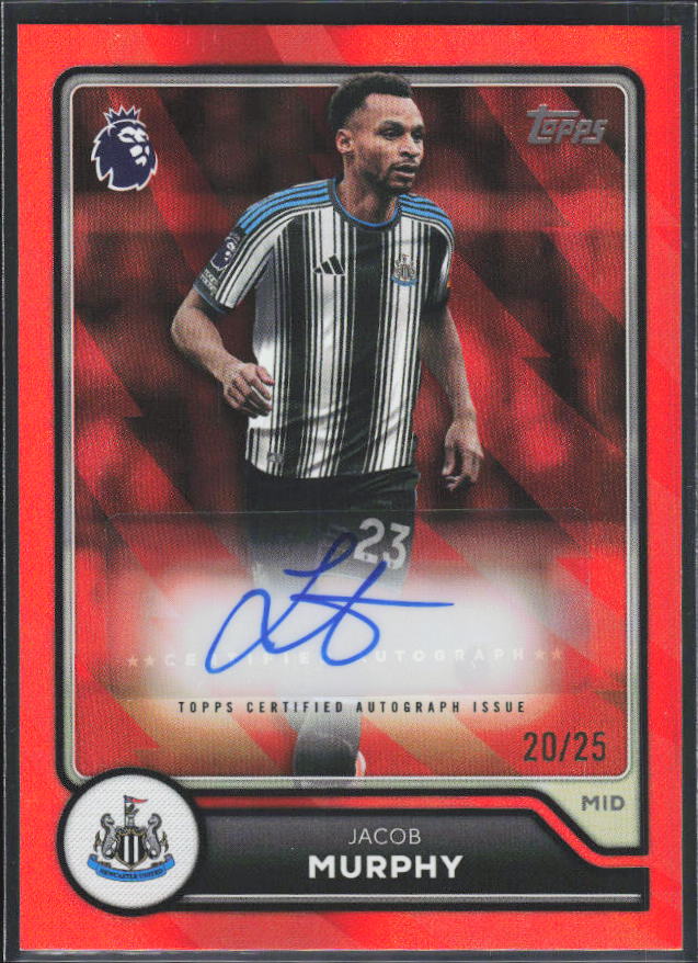 2026-27 Topps Premier League Jacob Murphy #BA-JMU Autograph Orange /25 – framsida