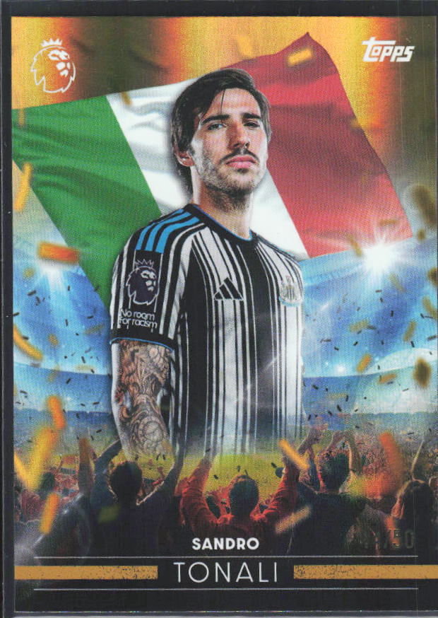 2026-27 Topps Premier League Sandro Tonali #FF21 Flying the Flag – framsida