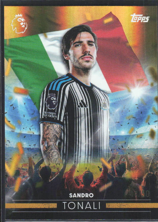 2026-27 Topps Premier League Sandro Tonali #FF21 Flying the Flag – framsida