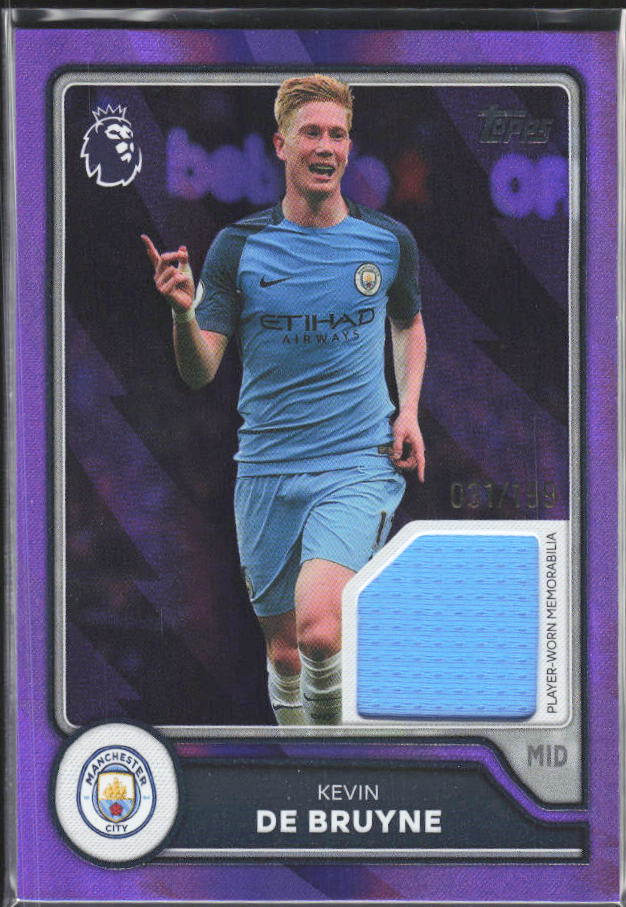 2026-27 Topps Premier League Kevin De Bruyne #BR-KD Relic Purple /199 – framsida