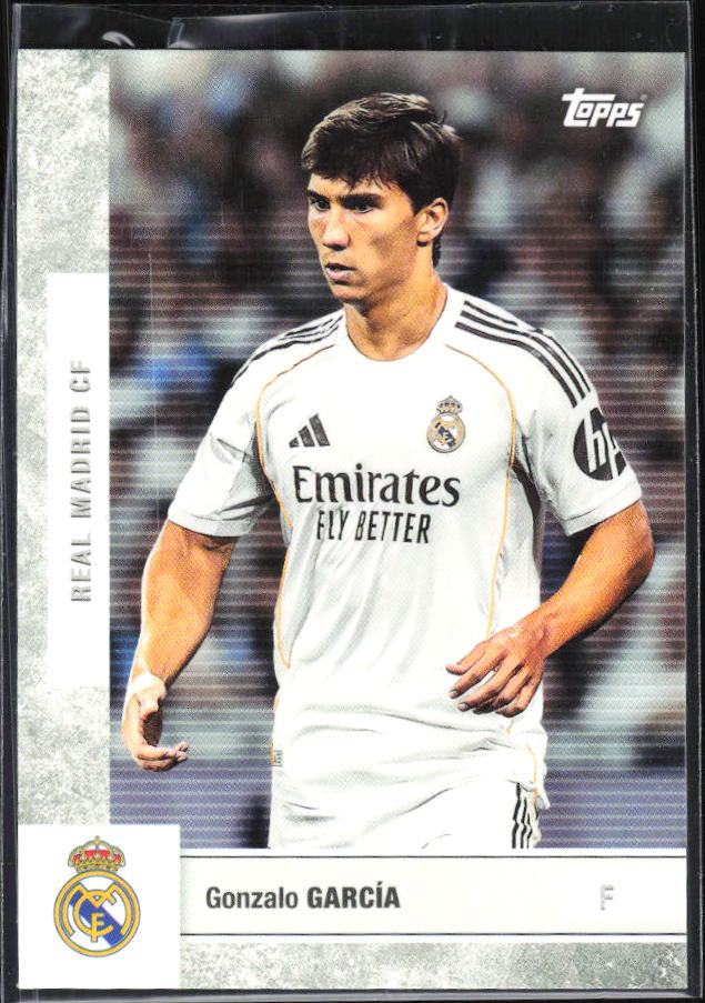 2025-26 Topps Real Madrid Team Set #19 Gonzalo García – framsida