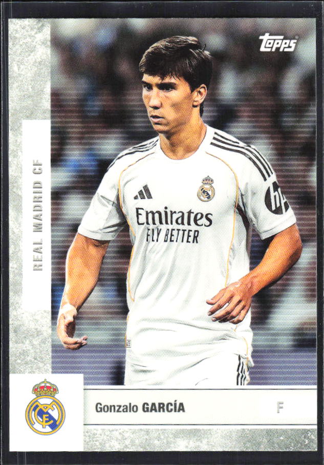 2025-26 Topps Real Madrid Team Set #19 Gonzalo García – framsida