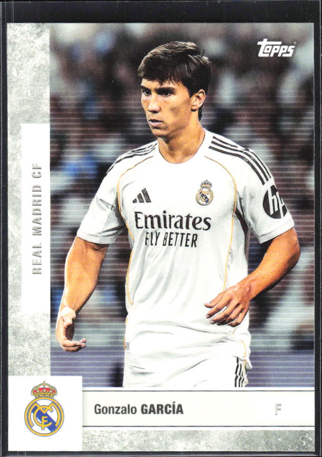 2025-26 Topps Real Madrid Team Set #19 Gonzalo García – framsida