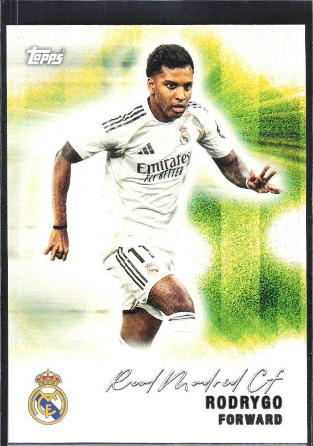 2025-26 Topps Real Madrid Team Set #29 Rodrygo – framsida