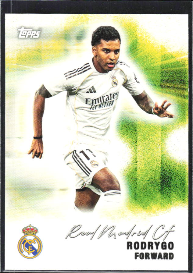 2025-26 Topps Real Madrid Team Set #29 Rodrygo – framsida