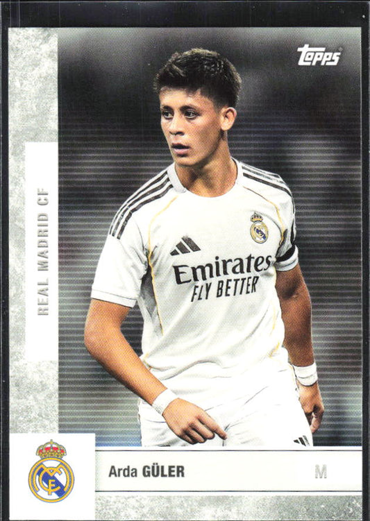 2025-26 Topps Real Madrid Team Set #13 Arda Güler – framsida