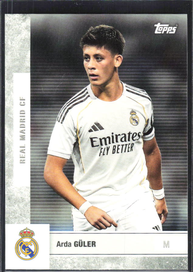 2025-26 Topps Real Madrid Team Set #13 Arda Güler – framsida
