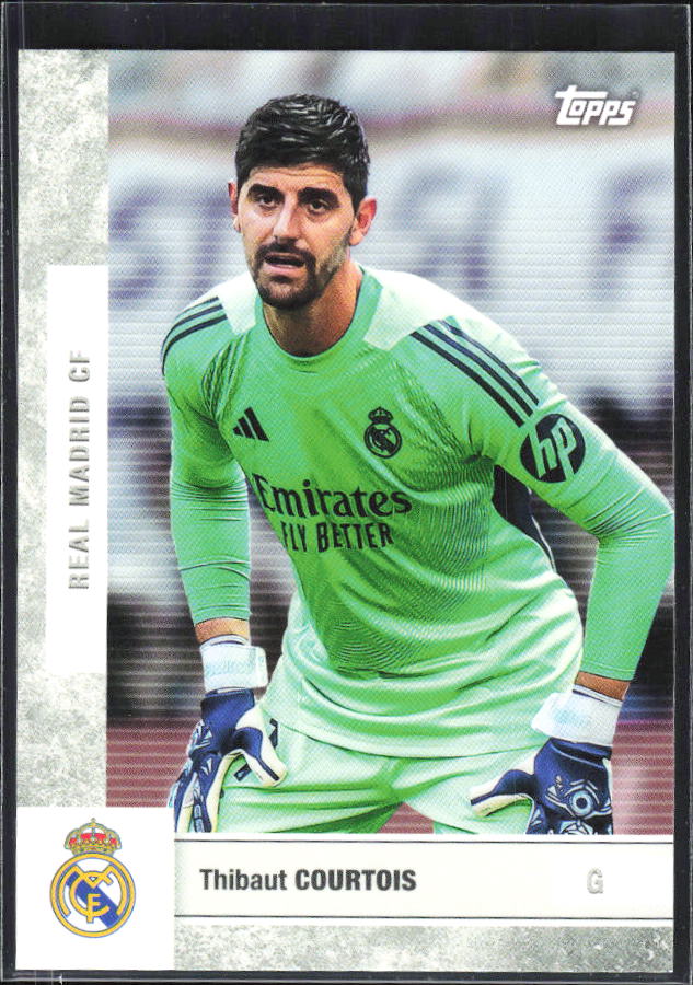 2025-26 Topps Real Madrid Team Set #1 Thibaut Courtois – framsida