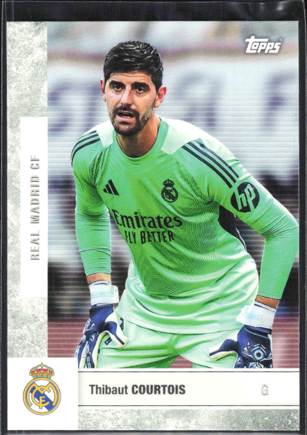 2025-26 Topps Real Madrid Team Set #1 Thibaut Courtois – framsida