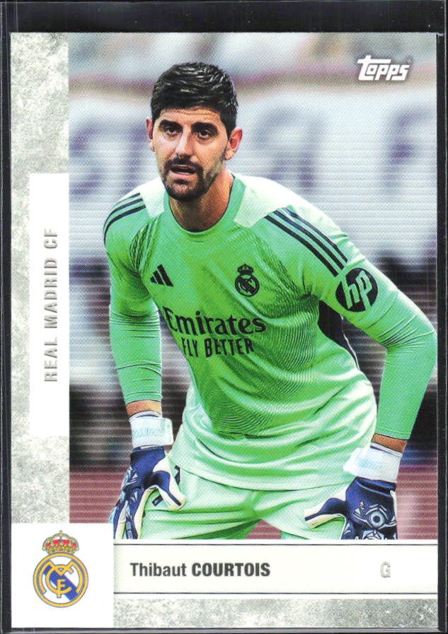 2025-26 Topps Real Madrid Team Set #1 Thibaut Courtois – framsida
