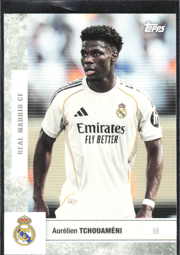 2025-26 Topps Real Madrid Team Set #15 Aurélien Tchouaméni – framsida