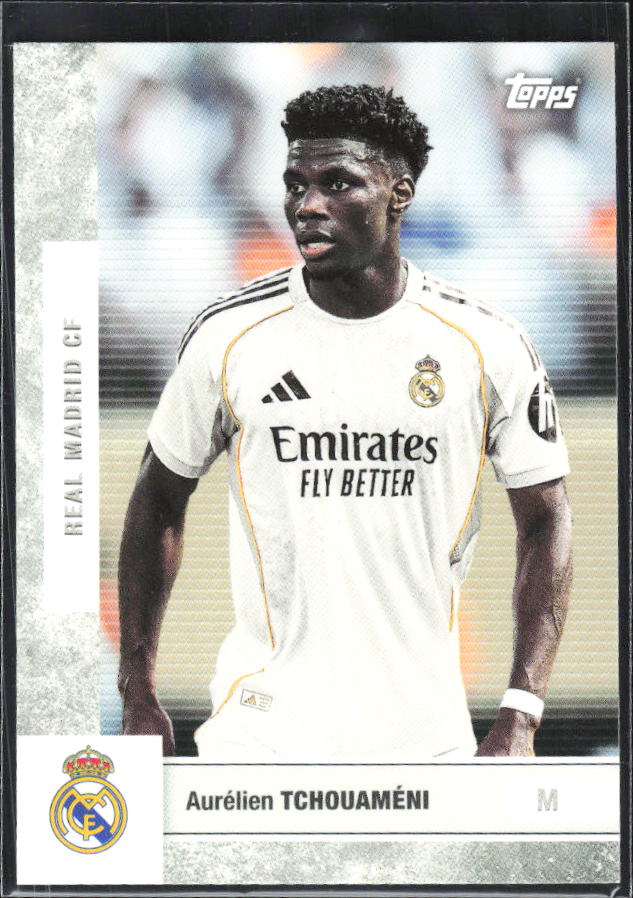 2025-26 Topps Real Madrid Team Set #15 Aurélien Tchouaméni – framsida