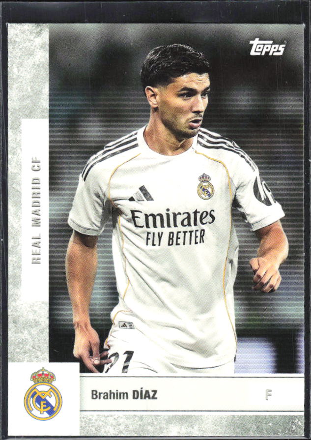 2025-26 Topps Real Madrid Team Set #20 Brahim Díaz – framsida