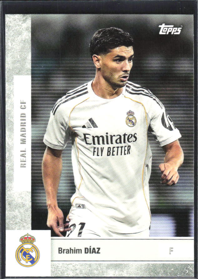 2025-26 Topps Real Madrid Team Set #20 Brahim Díaz – framsida