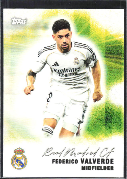 2025-26 Topps Real Madrid Team Set #34 Federico Valverde – framsida