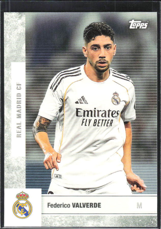 2025-26 Topps Real Madrid Team Set #12 Federico Valverde – framsida