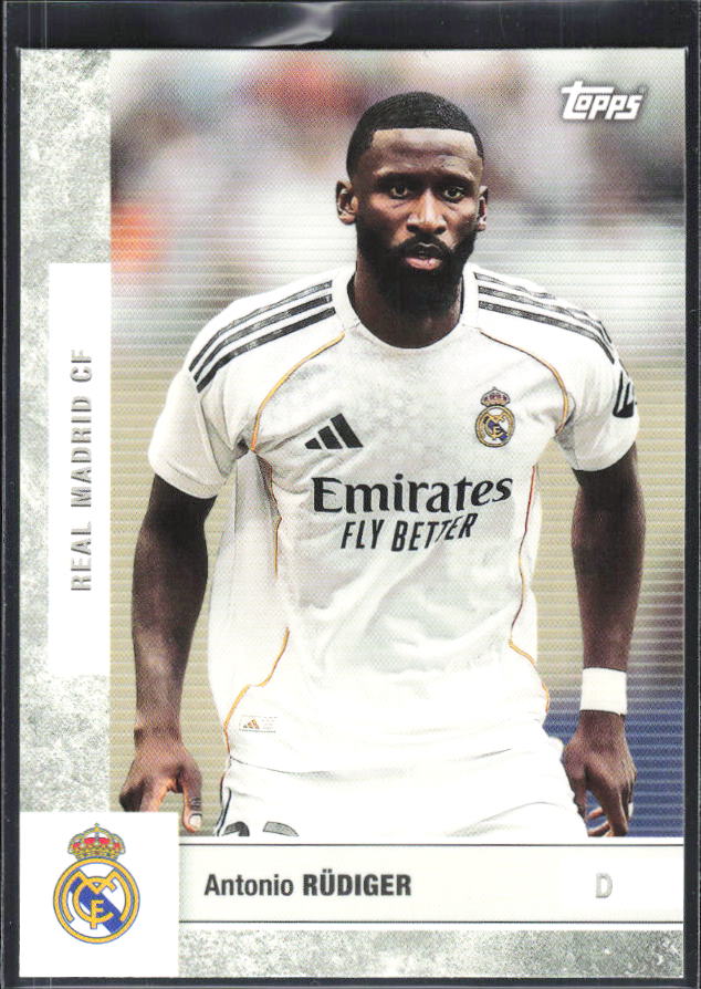 2025-26 Topps Real Madrid Team Set #4 Antonio Rüdiger – framsida