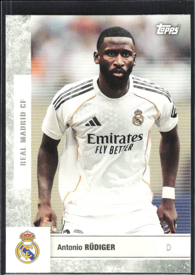 2025-26 Topps Real Madrid Team Set #4 Antonio Rüdiger – framsida