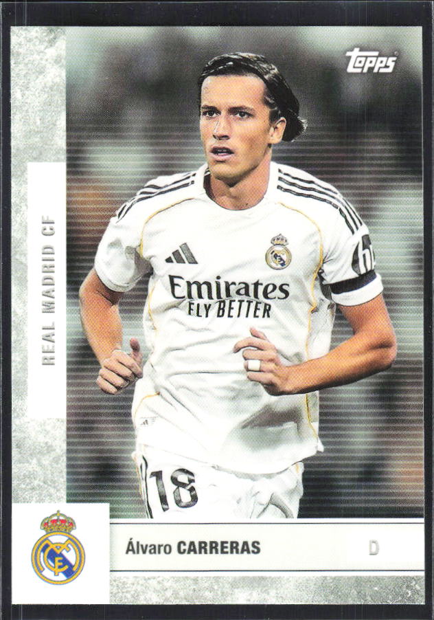 2025-26 Topps Real Madrid Team Set #7 Álvaro Carreras – framsida