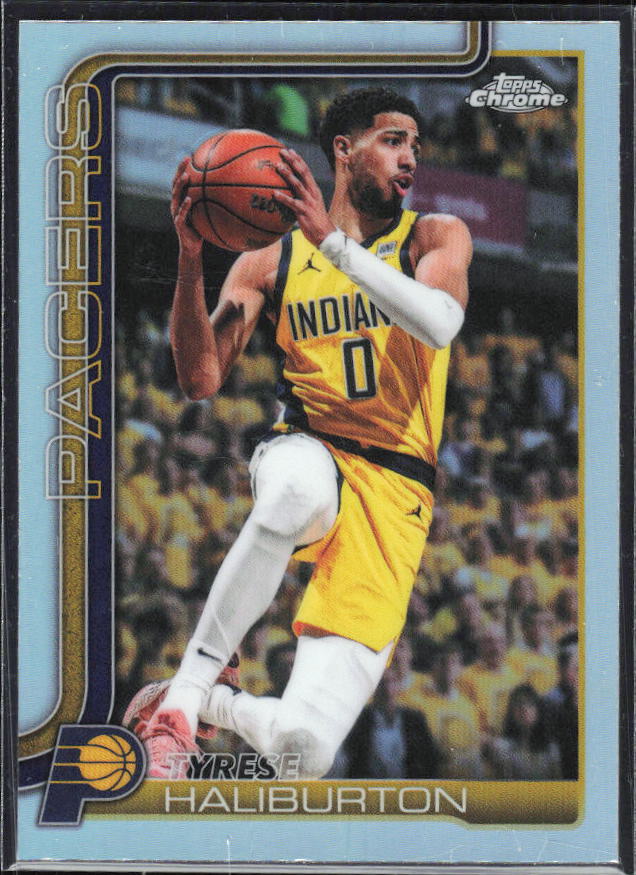 2025-26 Topps Chrome Update #18 Tyrese Haliburton Refractor – framsida