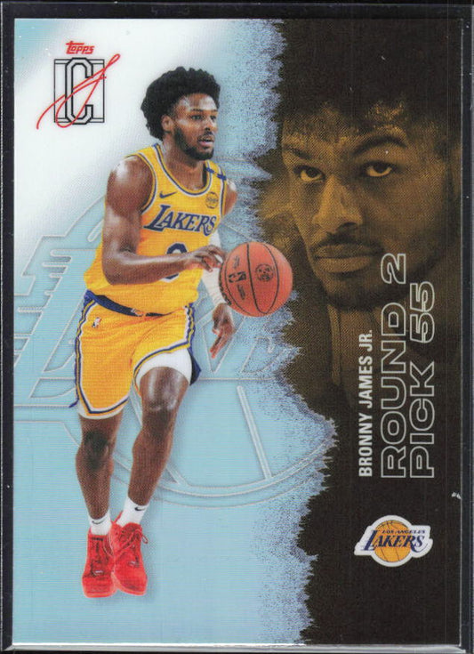 2025-26 Topps Signature Class #1 Bronny James Jr. Chrome Refractor – framsida