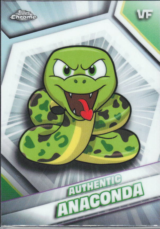 2026 Topps Chrome VeeFriends #24 Authentic Anaconda Refractor – framsida