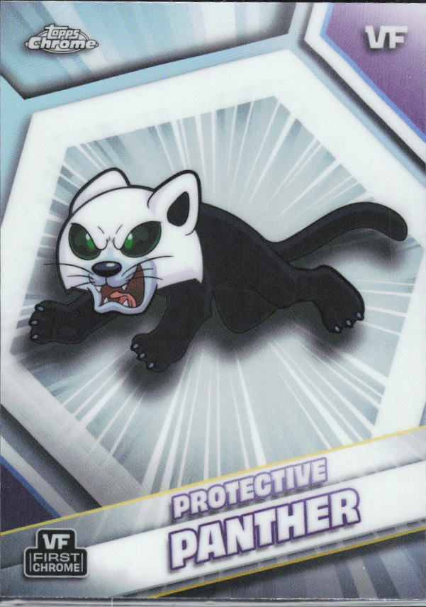 2026 Topps Chrome VeeFriends #143 Protective Panther Refractor – framsida