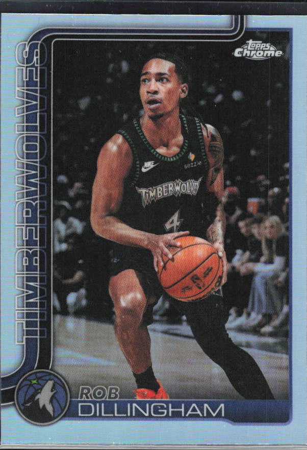 2025-26 Topps Chrome Update #105 Rob Dillingham Refractor – framsida