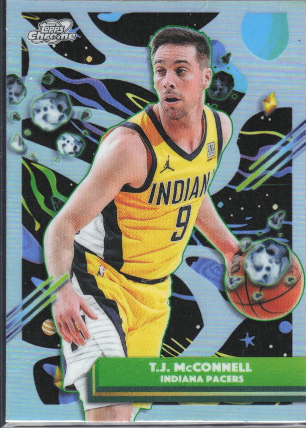 2025-26 Topps Cosmic Chrome #183 T.J. McConnell Refractor – framsida