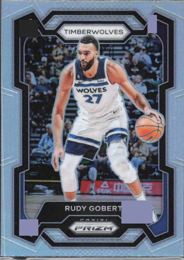 2023-24 Panini Prizm #59 Rudy Gobert Silver Prizm – framsida