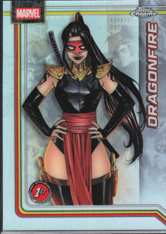 2026 Topps Chrome Marvel Comics #033 Dragonfire Refractor – framsida