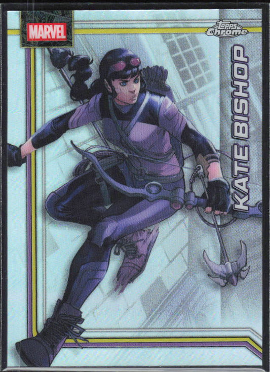 2026 Topps Chrome Marvel Comics #063 Kate Bishop Refractor – framsida