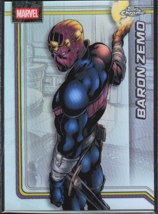 2026 Topps Chrome Marvel Comics #009 Baron Zemo Refractor – framsida