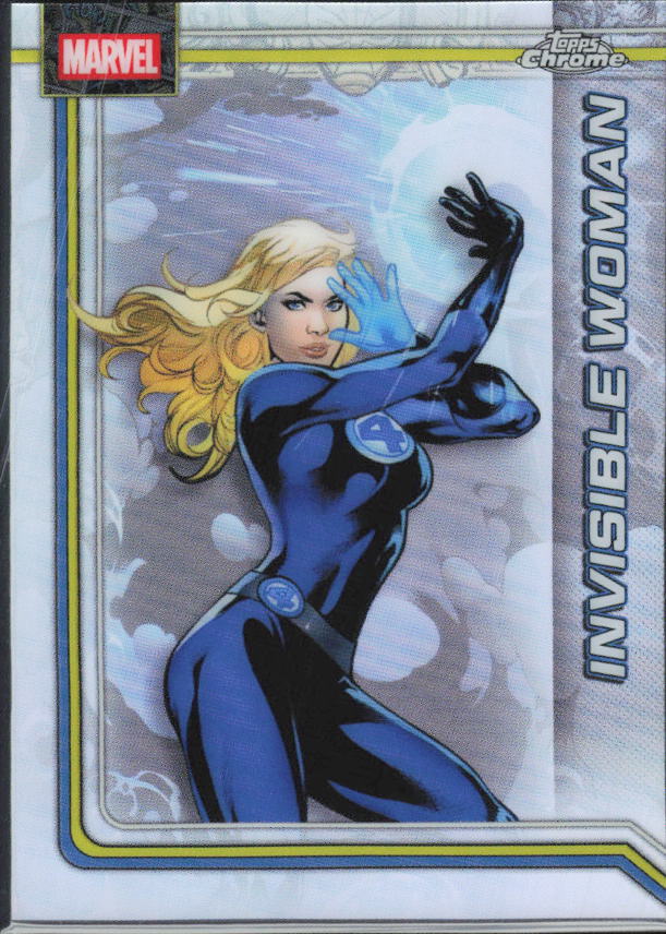 2026 Topps Chrome Marvel Comics #055 Invisible Woman Refractor – framsida