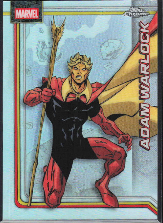 2026 Topps Chrome Marvel Comics #002 Adam Warlock Refractor – framsida
