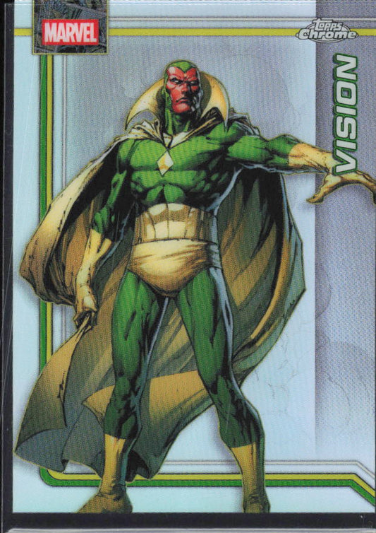 2026 Topps Chrome Marvel Comics #190 Vision Refractor – framsida