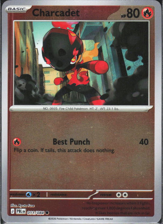 ME05: Pitch Black #011/084 Charcadet Reverse Holo – framsida