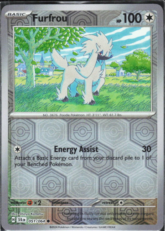 Scarlet & Violet: Shrouded Fable #051/064 Furfrou Reverse Holo – framsida