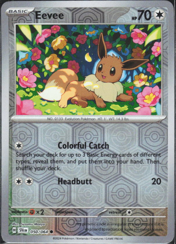 Scarlet & Violet: Shrouded Fable #050/064 Eevee Reverse Holo – framsida