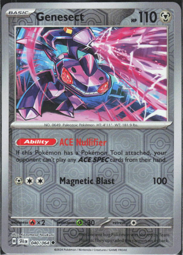 Scarlet & Violet: Shrouded Fable #040/064 Genesect Reverse Holo – framsida