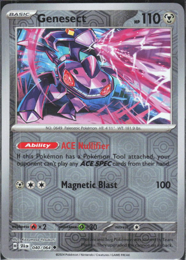 Scarlet & Violet: Shrouded Fable #040/064 Genesect Reverse Holo – framsida